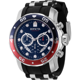 Gunmetal Stainless Steel Invicta Pro Diver Chronograph GMT Watch Model 44521
