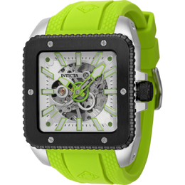 Invicta Cuadro Hand Wind White Dial Mens Watch Model 44006