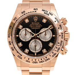Rolex Daytona Chronograph Automatic Diamond Black Dial Mens Watch Ref 126505-0002