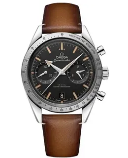 Omega Speedmaster 57 Black Dial Leather Strap Men's Watch 332.12.41.51.01.001