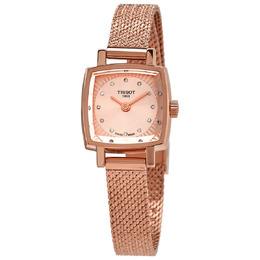 Tissot Lovely Square Diamond Rose Dial Ladies Watch T058.109.33.456.00