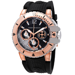 Pre-owned Harry Winston Ocean Diver Chronograph Automatic Dial Mens Watch oceach44rz005