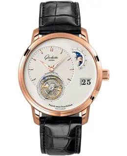 Glashutte Original PanoLunar Tourbillon Silver Dial Men's Watch Model 1-93-02-05-5-04