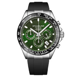Stuhrling Original Monaco Chronograph Quartz Green Dial Mens Watch M18213 - Men's Quartz Chronograph with Date Display