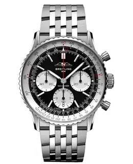 New Breitling Navitimer B01 Chronograph AB0139211B1A1 Black Dial Steel Men's Watch