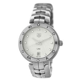 Pre-owned Tag Heuer Link Quartz Diamond White Dial Ladies Watch wat1312.ba0956