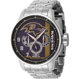 Invicta NFL Baltimore Ravens GMT Quartz Mens Watch Model:45140