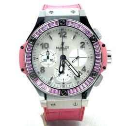 Pre-owned Hublot Big Bang Tutti Frutti Chronograph Mother of Pearl Dial Ladies Watch 341.sp.6010.lr.1933