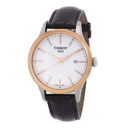 Tissot Couturier White Dial Brown Leather Mens Watch T9124104601100 t912.410.46.011.00