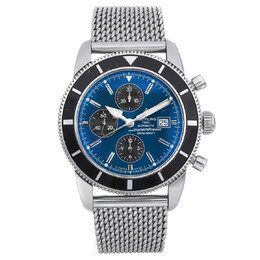 Pre-owned Breitling Superocean Heritage Chronograph Automatic Blue Dial Mens Watch A13320