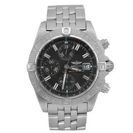 Pre-owned Breitling Galactic Chronograph Automatic Black Dial Mens Watch A1336410/M512-379A