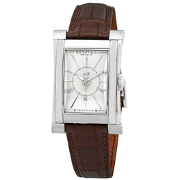 Bedat No. 7 Silver Dial Steel Brown Leather Mens Watch 737.010.610