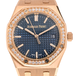 Audemars Piguet Royal Oak Automatic Diamond Blue Dial Ladies Watch 77451or.zz.1361or.04