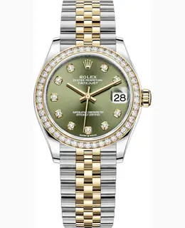 Rolex Datejust 31 Olive Green Diamond Dial Women's Watch Model: M278383RBR-0030