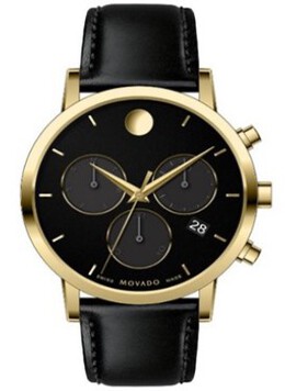 Movado Museum Classic Quartz Black Dial Mens Watch Model 0607779