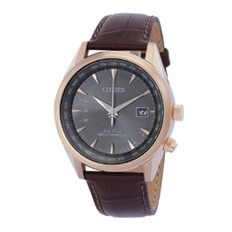Citizen CB0273-11H Perpetual World Time GMT Eco-Drive Mens Grey Dial Watch