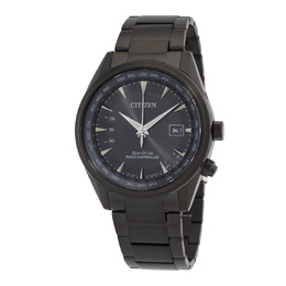 Citizen Perpetual World Time GMT Eco-Drive Black Dial Mens Watch CB0275-83E
