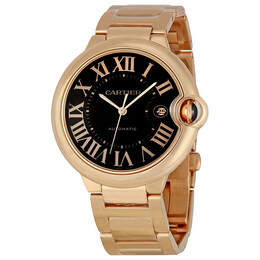 Pre-owned Cartier Ballon Bleu De Cartier Chocolate Dial Mens Watch w6920036