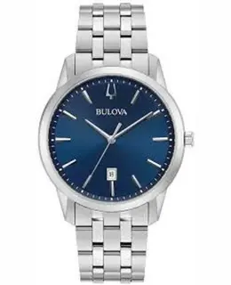 Bulova Sutton Blue Dial Stainless Steel Men's Watch 96b338