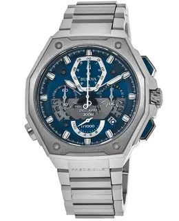 Bulova Precisionist Blue Dial Steel Men's Watch 96b349