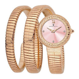 Christian Van Sant Naga Quartz Pink Dial Ladies Watch cv0894