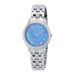 Citizen Eco-Drive Ladies Watch EM0720-85N Titanium Diamond Blue Mother of Pearl Dial