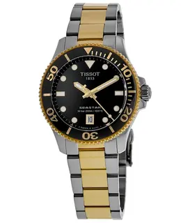 Tissot Seastar 1000 Men's Watch Model T120.210.22.051.00 Black Dial Two-Tone Steel PVD