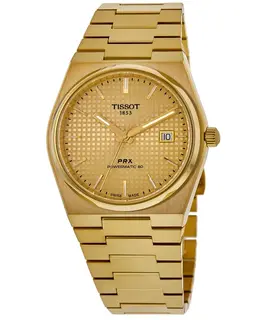 Tissot PRX Powermatic 80 - Champagne Dial Gold Tone Steel Men's Watch Model T137.407.33.021.00
