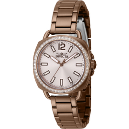 Invicta 46344 Wildflower Quartz Crystal Silver Dial Ladies Watch