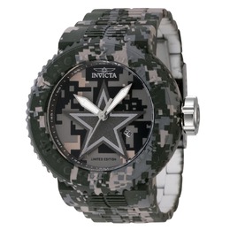 Invicta NFL Dallas Cowboys Camouflage Dial Mens Quartz Date Watch, Model: 45092