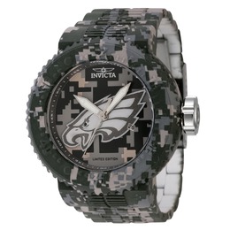 Men's Invicta NFL Philadelphia Eagles Date Quartz Camouflage Watch Model 45095