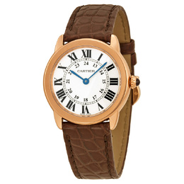 Pre-owned Cartier Ronde Solo De Cartier Silver Dial Ladies Watch W6701007