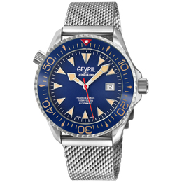 Gevril Hudson Yards Automatic Blue Dial Mens Watch 48841B