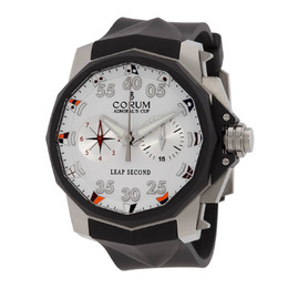 Corum Calibre CO-895 Chronograph Titanium Mens Watch with White Dial - 895-931-06-0371-AA92