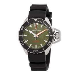 Hamilton Khaki Navy Frogman Automatic Green Dial Mens Watch h77455360