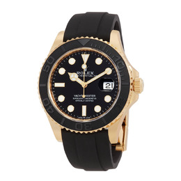 Rolex Yacht Master 42 Automatic Chronometer Black Dial 18kt Yellow Gold Mens Watch m226658-0001