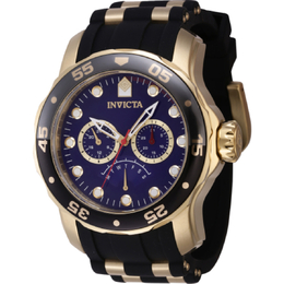 Invicta Pro Diver GMT Retrograde Quartz Blue Dial Mens Watch - Model 46965