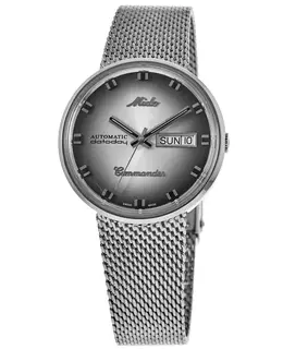 Mido Commander Shade m8429.4.27.11 - Men's Steel Watch with Silver Dial, Automatic Movement
