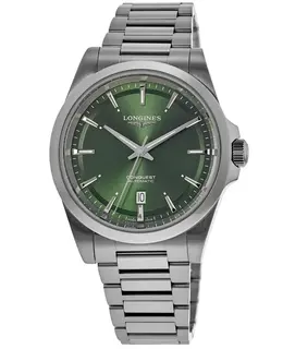 Longines Conquest 2023 Model L3.830.4.02.6: Green Dial Steel Men's Watch