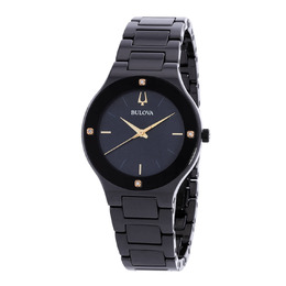 Bulova Millennia Quartz Black Mother of Pearl Dial Ladies Watch 98r293
