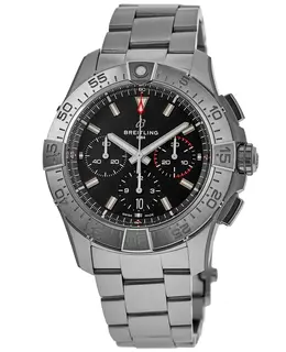 Brand New Breitling Avenger B01 Chronograph AB0147101B1A1 - Black Dial Steel Bracelet Men's Watch