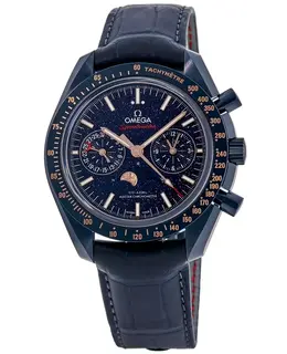 Brand New Authentic Omega Speedmaster Moonphase Co-Axial Master Chronometer Blue Side Of The Moon Men's Watch (Model 304.93.44.52.03.002)