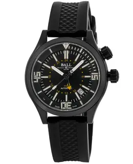 BALL Engineer Master II Diver GMT Black Dial Rubber Strap Men's Watch - dg1020a-p3aj-bk