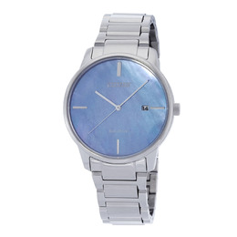 Citizen Eco-Drive Blue Mother of Pearl Dial Stainless Steel Mens Watch bm7520-88n
