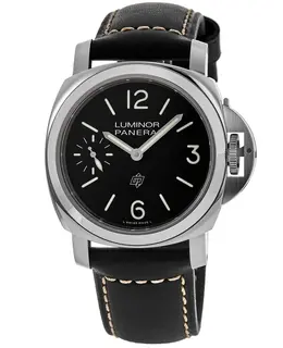Panerai Luminor Black Dial Leather Strap Men's Watch pam01084