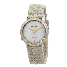 Citizen L Ambiluna Ladies Watch EM1006-40A - Beige Dial, Eco-Drive Movement