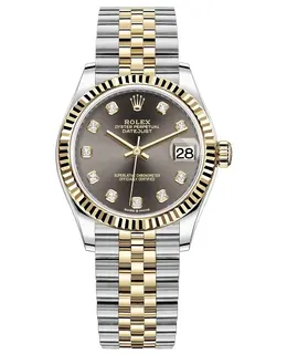 Rolex Datejust M278273-0022 - Elegant Yellow Gold and Stainless Steel Diamond Dial Watch