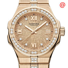 Chopard Alpine Eagle Automatic Chronometer Diamond Rose Gold Dial Ladies Watch 295384 5002