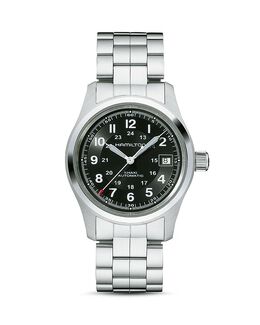 Часы Hamilton 38 мм, хаки 1553989 | black/silver