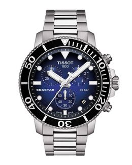 Хронограф Tissot Seastar 1000 с синим циферблатом, 45,5 мм 4115591 | black/blue/silver